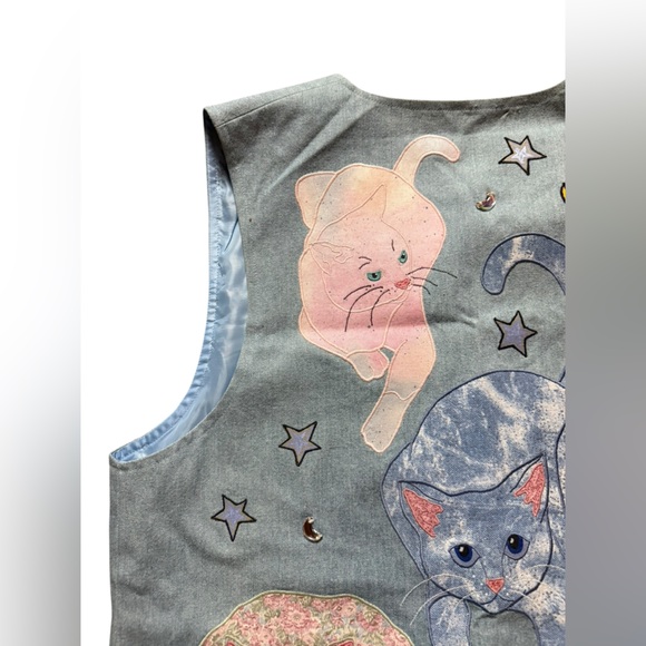 Vintage, handmade cat vest, large - Picture 4 of 7